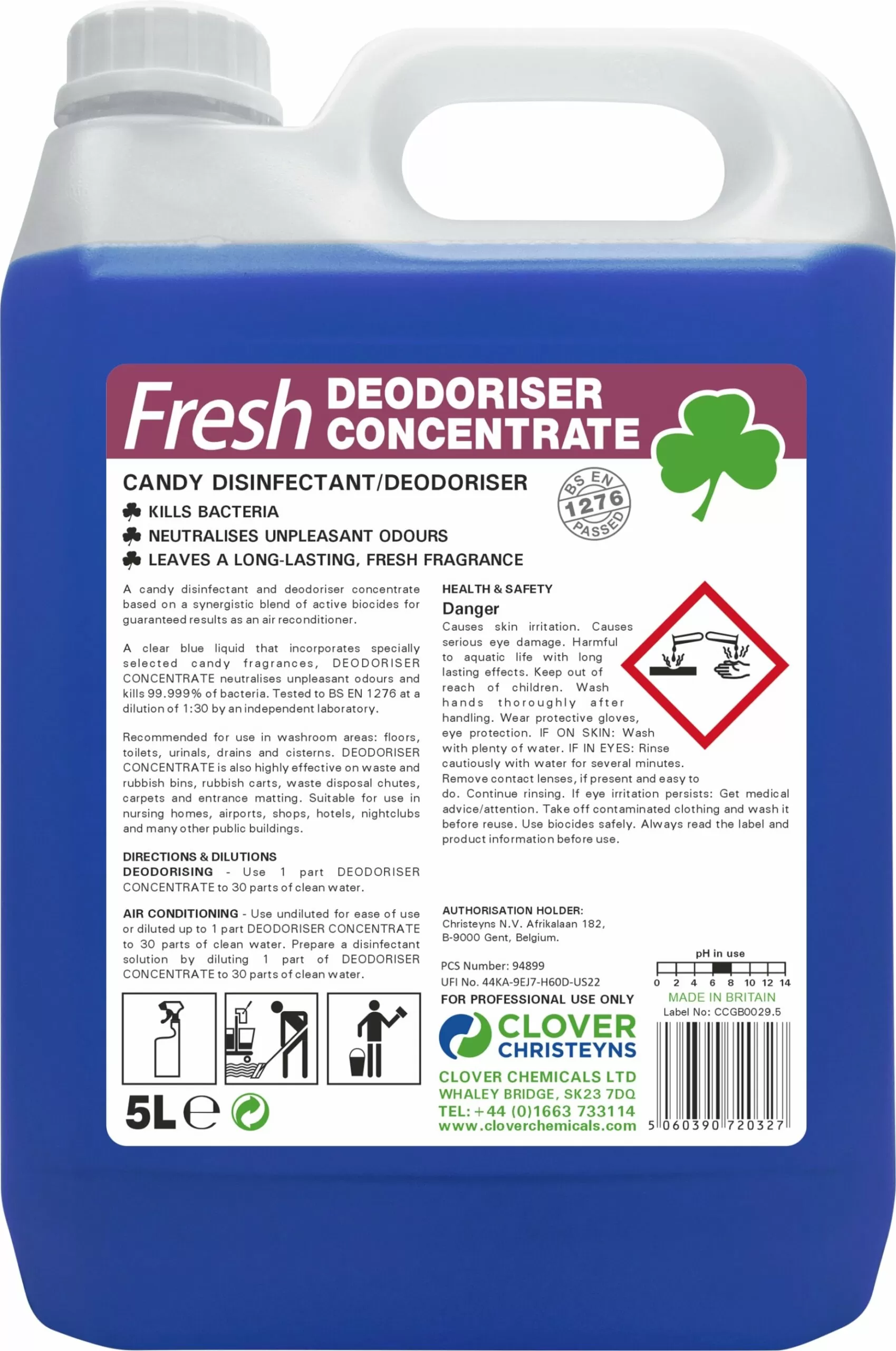 Fresh deodoriser concentrate 5l Fresh deodoriser concentrate 5l