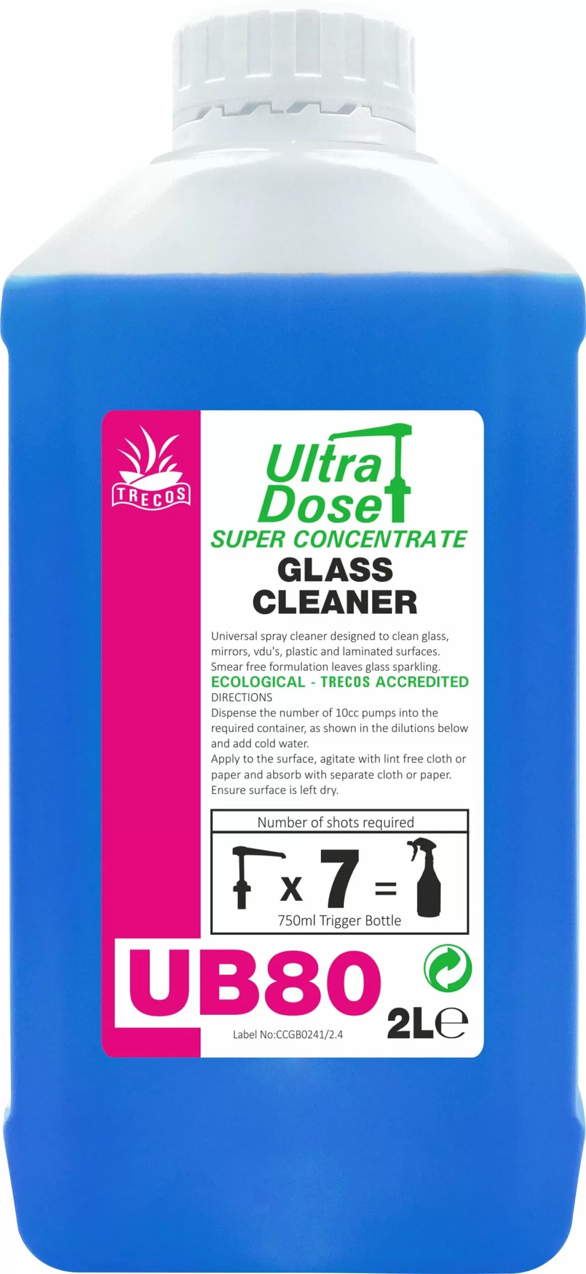 Ub80 glass cleaner 2l